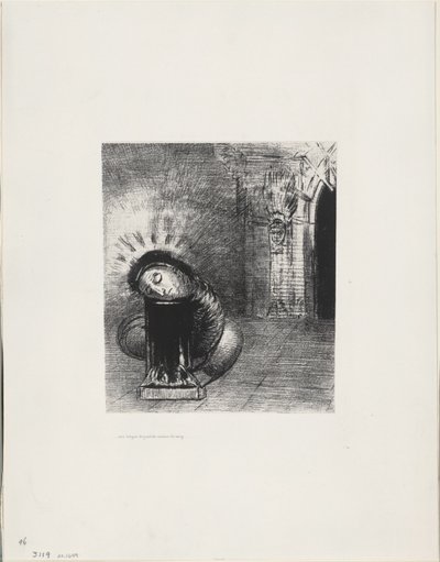 Een Lange Pop, de Kleur van Bloed, plaat 2 van 6 door Odilon Redon