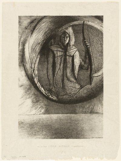 En verder, het astrale idool, de apotheose, plaat 2 van 6 door Odilon Redon