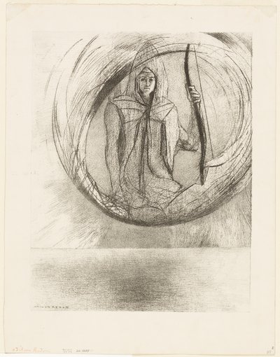 En Verder, het Astrale Idool, de Apotheose, plaat 2 van 6 door Odilon Redon