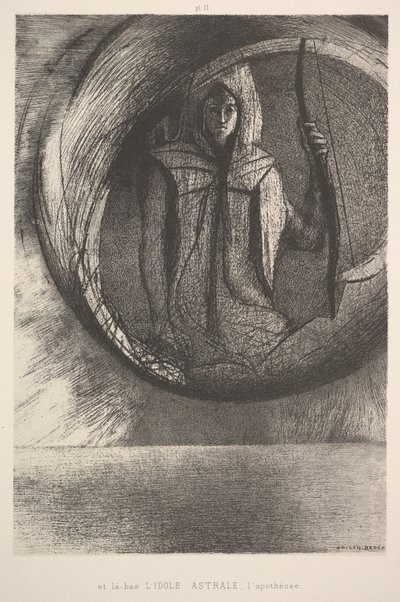 En daar, het Astrale Idool, de Apotheose, 1891 door Odilon Redon