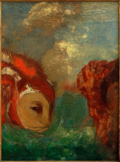 Angelika en de draak door Odilon Redon