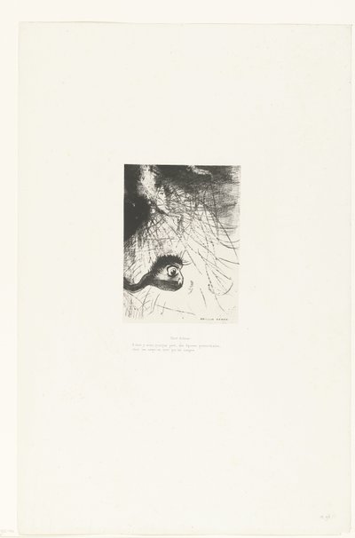 Antonius: Ergens moeten oervormen bestaan wier lichamen slechts reflecties zijn (Verzoeking van d) door Odilon Redon
