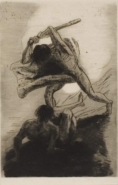 Kaïn en Abel door Odilon Redon