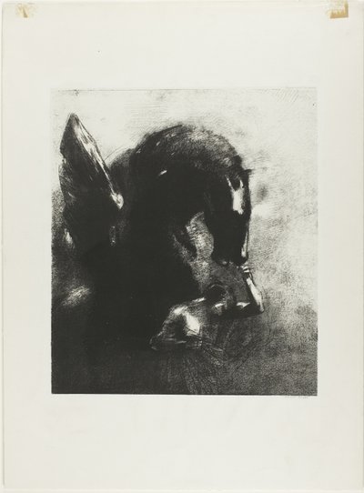 Gevangen Pegasus door Odilon Redon