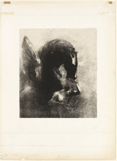 Gevangen Pegasus door Odilon Redon
