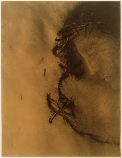 Christus (De doornenkroon) door Odilon Redon