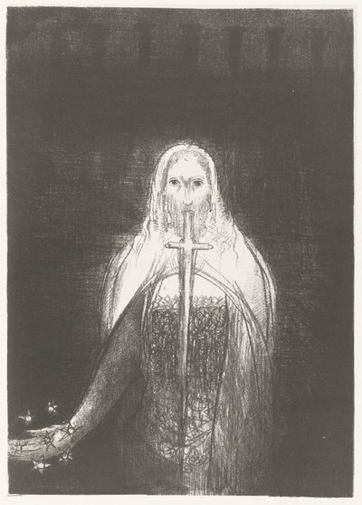 Christus met sterren in de hand door Odilon Redon
