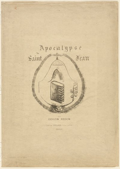 Omslag/frontispice voor de Apocalyps van Johannes door Odilon Redon