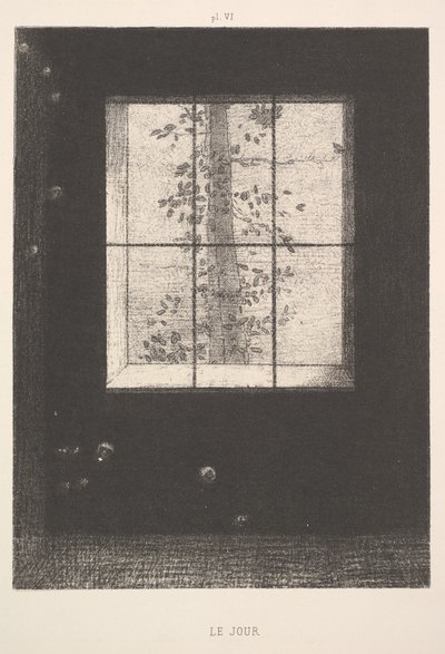 Dag Le Jour, uit de serie, Dromen Songes, plaat VI, 1891 door Odilon Redon