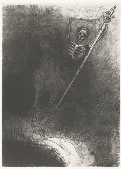 De Dood te paard door Odilon Redon