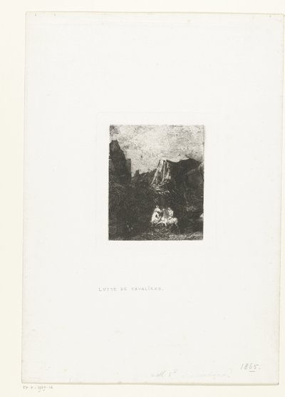 De twee kleine ruiters door Odilon Redon