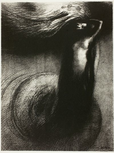 Dood: "Mijn ironie overtreft alle anderen" door Odilon Redon
