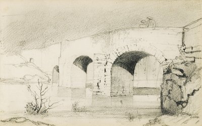 Tekening uit een album getiteld "Het Baskenland", 1862-63 door Odilon Redon