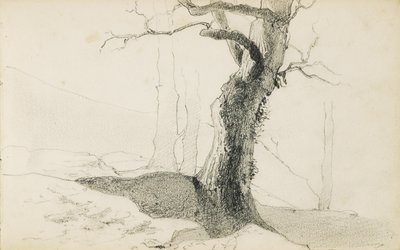 Tekening uit een album getiteld "Het Baskenland", 1862-63 door Odilon Redon