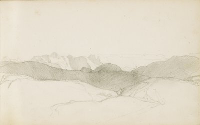 Tekening uit een album getiteld "Het Baskenland", 1862-63 door Odilon Redon