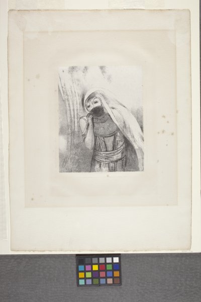 Ze Haalt Een Hele Zwarte Spons Uit Haar Borst... door Odilon Redon