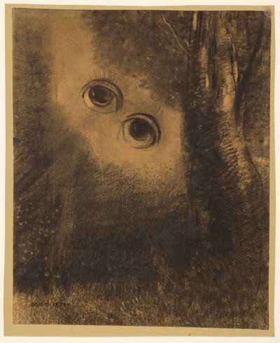 Ogen in het bos door Odilon Redon