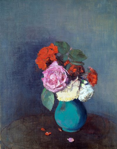 Bloemen - Boeketten van anjers door Odilon Redon