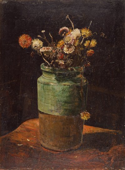 Bloemen in een vaas door Odilon Redon