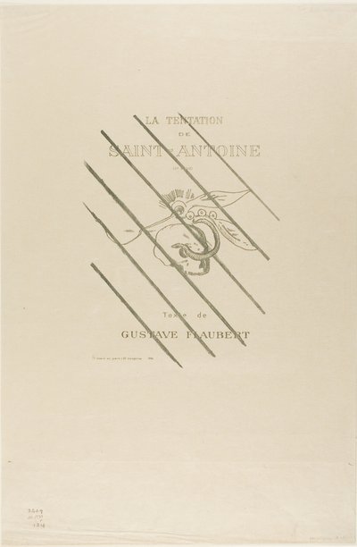 Frontispice/Titelplaat voor de Verleiding van St. Antonius door Odilon Redon