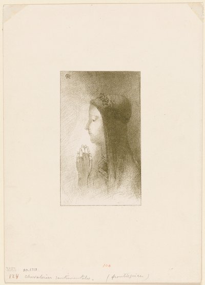 Frontispice voor Chevaleries sentimentales door Ferdinand Hérold door Odilon Redon