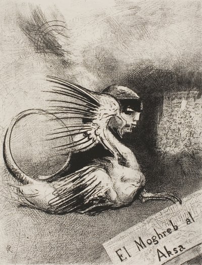 Frontispice voor El Moghreb al Aksa door Edmond Picard door Odilon Redon