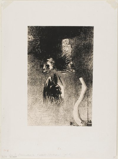 Frontispice voor Damnation van Iwan Gilkin door de kunstenaar door Odilon Redon