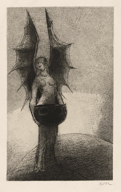 Frontispice uit Tenebres (Duisternis) van Iwan Gilkin door Odilon Redon