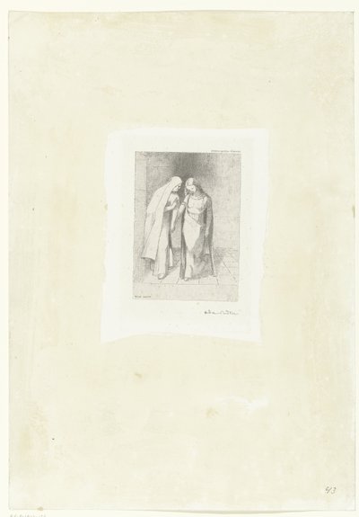 Geheimzinnig gesprek door Odilon Redon