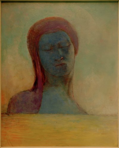 Gesloten ogen door Odilon Redon