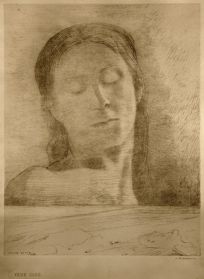 Gesloten ogen door Odilon Redon