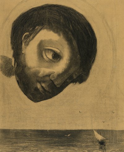Beschermgeest van de wateren, 1878 door Odilon Redon