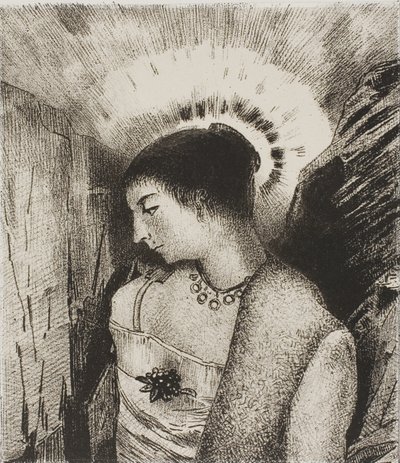Hier is de Goede Godin, de Idaeaanse Moeder van de Bergen, plaat 15 van 24 door Odilon Redon