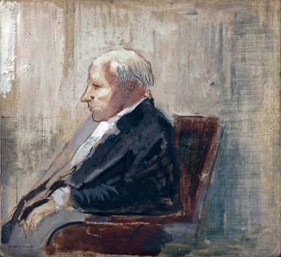 Zittende man door Odilon Redon