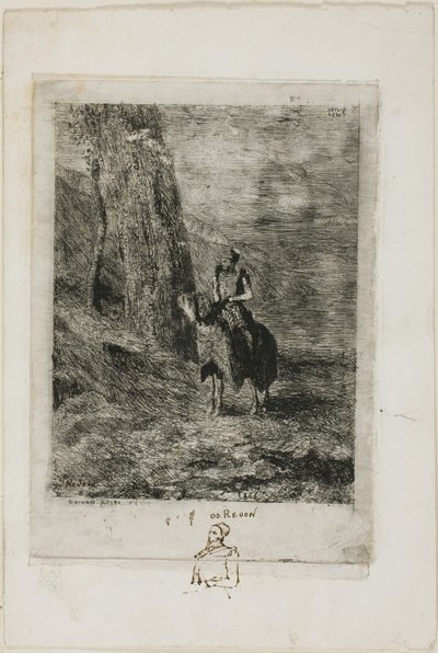 Ruiter wachtend door Odilon Redon