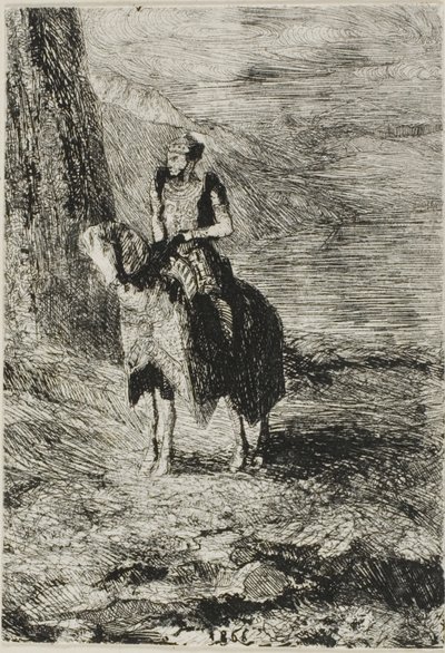 Ruiter wachtend door Odilon Redon