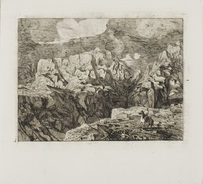 Ruiter in de Bergen door Odilon Redon