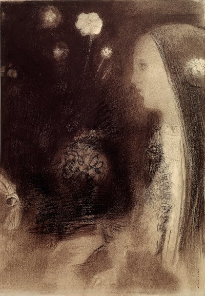In de droom door Odilon Redon