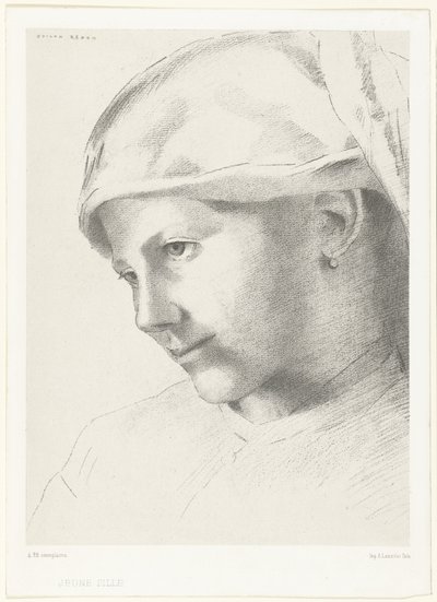Jong meisje door Odilon Redon