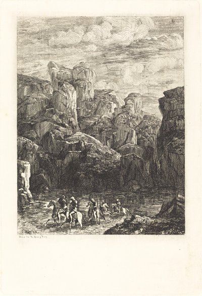 De doorwaadbare plaats door Odilon Redon