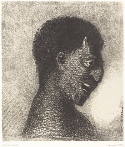 De satyr met de cynische glimlach door Odilon Redon