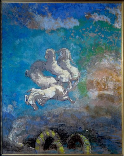 De wagen van Apollo. Pastelschilderij door Odilon Redon (1840-1916) 1905-1914 door Odilon Redon