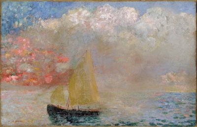Het zeilschip door Odilon Redon
