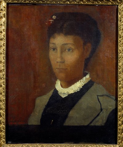 Mevrouw Odilon Redon Portret van Camille Redon geboren Falte door Odilon Redon