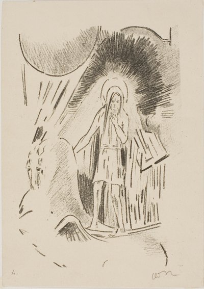 Man op Pegasus door Odilon Redon