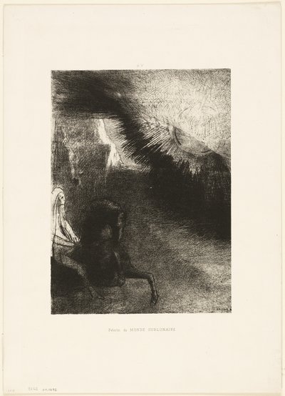 Pelgrim van de sublunare wereld, plaat 5 van 6 door Odilon Redon