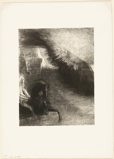 Pelgrim van de sublunare wereld, plaat 5 van 6 door Odilon Redon