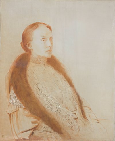 Portret van A.M.L. Bonger-van der Linden door Odilon Redon