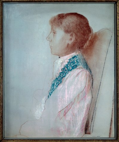 Portret van Madame Odilon Redon (1853-1923) door Odilon Redon