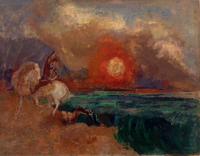 Sint-Joris en de draak door Odilon Redon